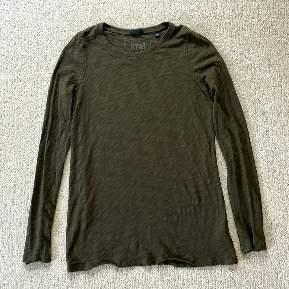 ATM Distressed Slub Long Sleeve Tee
